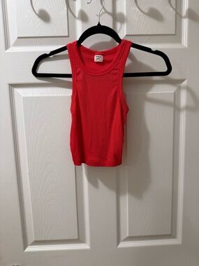 Sunday Best Ribbed Red Tank Top